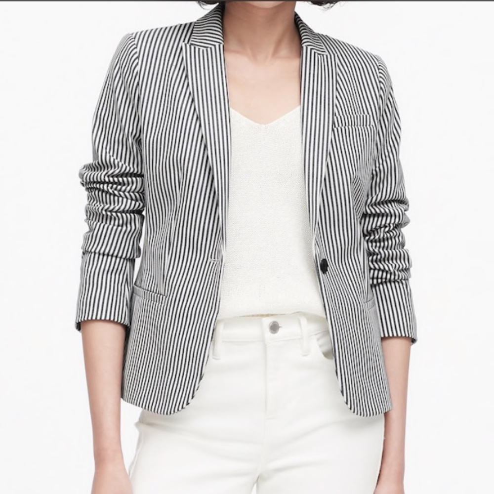 Banana republic striped blazer